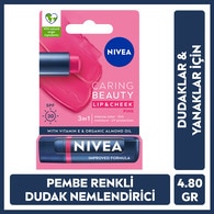 Nivea Renkli Dudak Bakım Kremi Pembe 4,8 g SPF30 E Vitamini Dudak ve Yanaklar İçin