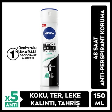 Nivea Invisinle Black and White Fresh Kadın Deodorant 150 ml