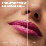 Nivea Renkli Dudak Bakım Kremi Pembe 4,8 g SPF30 E Vitamini Dudak ve Yanaklar İçin