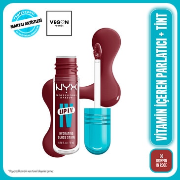 Nyx Professional Make Up Lip IV Dudak Parlatıcısı Tint Dripping In Rose