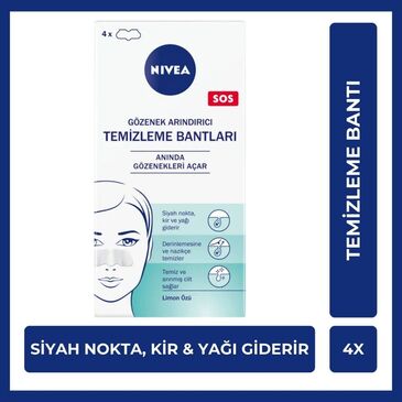 Nivea Siyah Nokta ve Gözenek Temizleyici T-Bölgesi Bant 4 Adet