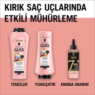 Gliss Split Hair Miracle Kırık Uçları Mühürleyen Saç Bakım Kremi İyonik Kompleks ve Üzüm Çekirdeği Yağı ile 360 ml