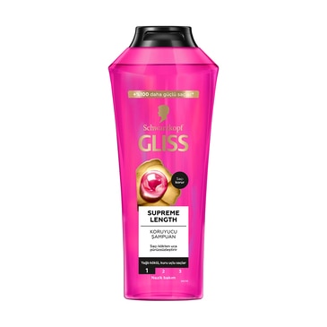 Gliss Supreme Length Koruyucu Şampuan Biotin Kompleksi ve Şakayık Çiçeği Özü ile 400 ml