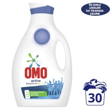 Omo Active Sıvı Çamaşır Deterjanı Beyazlar ve Renkliler İçin 1950 ml