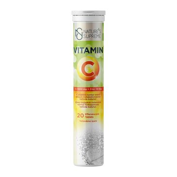 Nature's Supreme Vitamin C ve Çinko Takviye Edici Gıda 20 Tablet