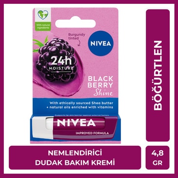 Nivea Böğürtlen Dudak Bakım Kremi ve Parlatıcısı 4,8 g