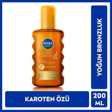 Nivea Sun SPF6 Karoten Özlü Yoğun Bronzlaştırıcı Güneş Yağı  200 ml Sprey