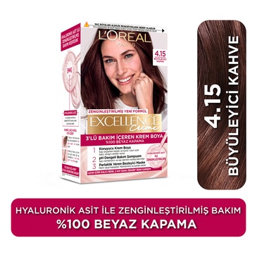 L'Oreal Paris Excellence Büyüleyici Kahve Saç Boyası 4.15
