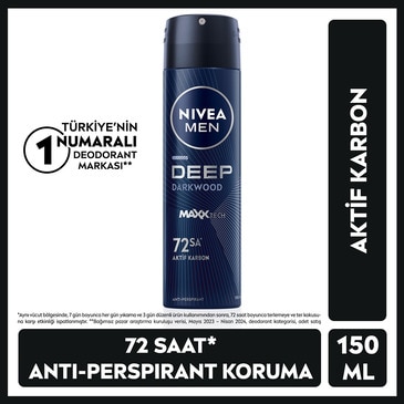 Nivea Men Erkek Sprey Deodorant Deep Dimension 150 ml