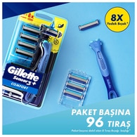 Gillette Sensor3+ Comfort 8'li Yedek Bıçağı Başlıklı Tıraş Makinesi