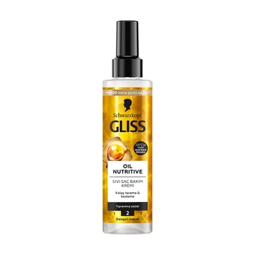 Gliss Oil Nutritive Besleyici Sıvı Saç Kremi Omega 9 ve Marula Yağı ile 200 ml