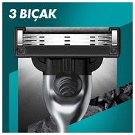 Gilette M3 Charcoal Tıraş Makinesi + 5 Yedek Bıçak Seti
