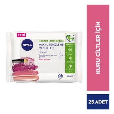 Nivea Makyaj Temizleme Mendili Yüz ve Göz Kuru Ciltler için 25 Adet