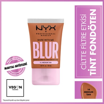 Blur Tint Ciltte Filtre Etkili Fondöten - 14 Medium Tan