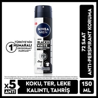 Nivea Men Erkek Sprey Deodorant Black&White Invisible Original 150 ml