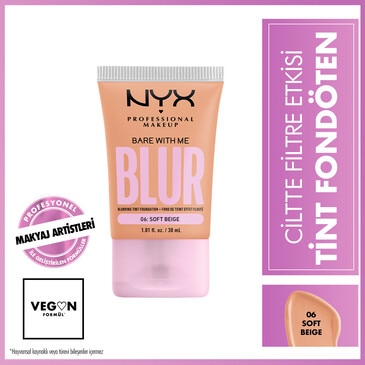 Blur Tint Ciltte Filtre Etkili Fondöten - 06 Soft Beige
