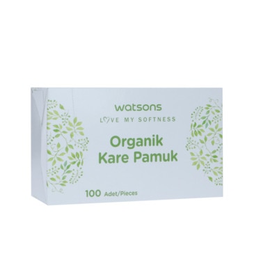 Watsons Organik Kare Pamuk Kutu 100 Adet