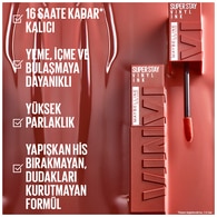 Maybelline New York Super Stay Vinyl Ink Likit Parlak Ruj 120 Punchy
