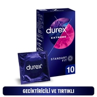 Durex Extreme Geciktiricili ve Tırtıklı Prezervatif 10'lu