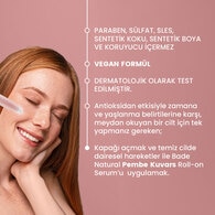 Bade Natural Pembe Kuvars Roll On Yüz Masaj Serumu Antioksidan Etkili 10 ml
