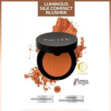 Note Luminous Silk Compact Blusher Allık No: 3 Coral