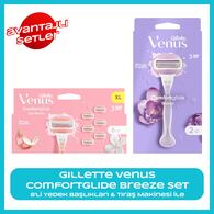 Gillette Venus Comfortglide Set Spa Breeze Başlık 6'lı + Breeze Tıraş Makinesi